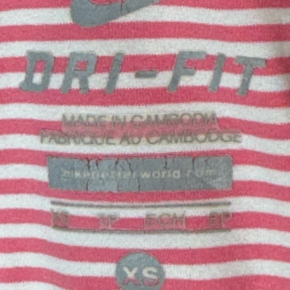Nike Pink Stripped Running Tank- XS - Picture 6 of 12